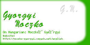 gyorgyi moczko business card